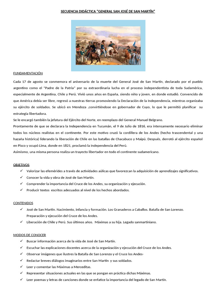 Secuencia de San Martin | PDF