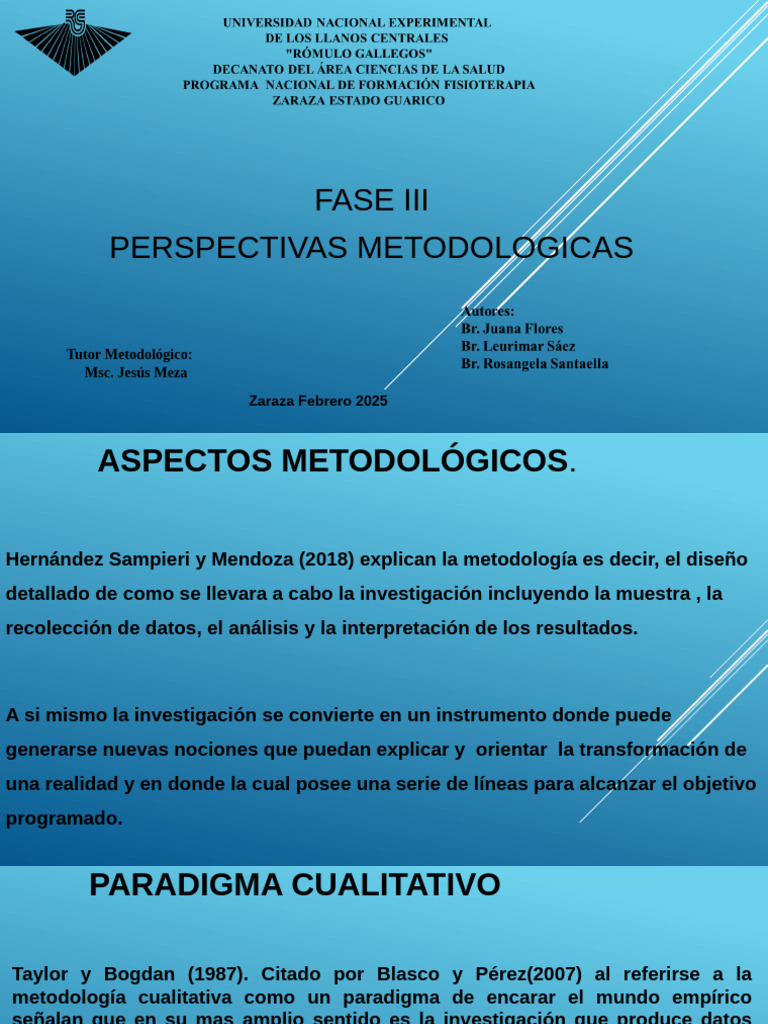 Proyecto III Perspectivas Metodologicas. | PDF | Paradigma ...