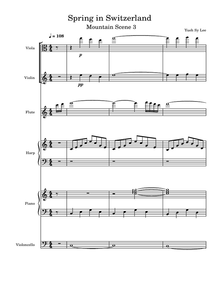 Mountain Scene 3 With 6 Instruments | PDF | Continuous Pitch ...