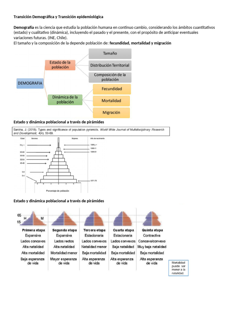 Transición Demográfica y Epidemiológica en Chile | PDF | Población ...