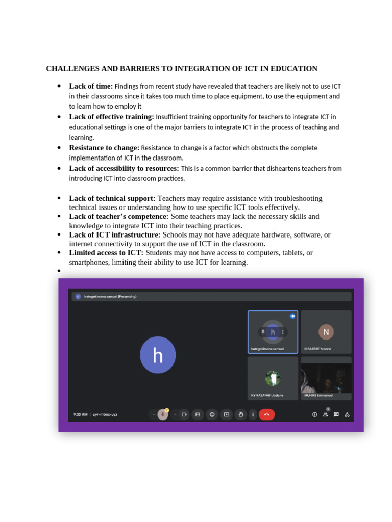 Barriers to ICT Integration in Education | PDF