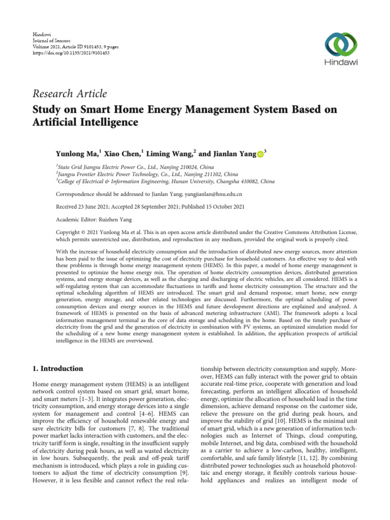 Study On Smart Home Energy Management System Based On Artificial ...