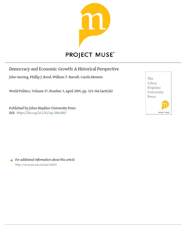 Democracy's Impact on Economic Growth | PDF | Authoritarianism ...