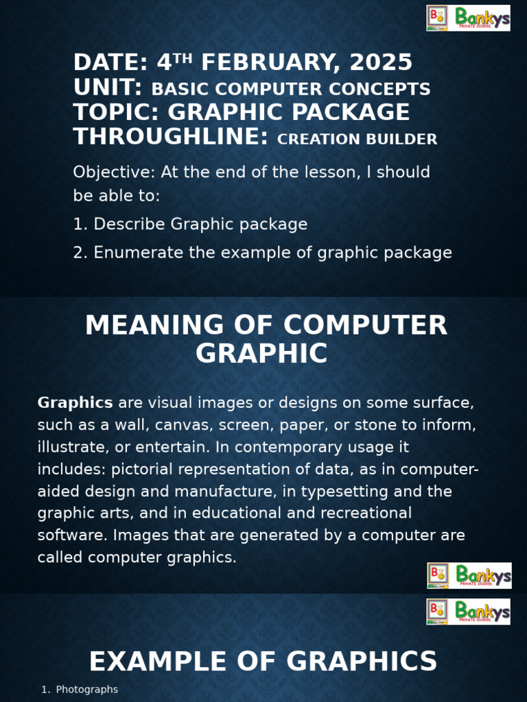 Understanding Graphic Packages in Computing | PDF