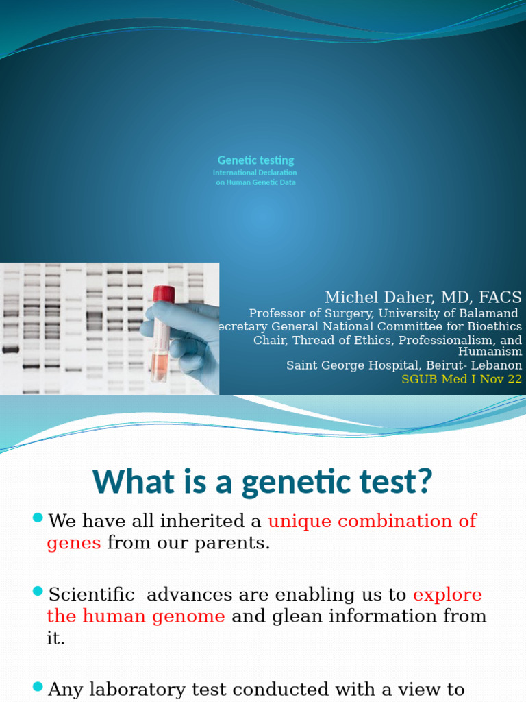 1 Genetic Testing | PDF | Bioethics | Proteomics