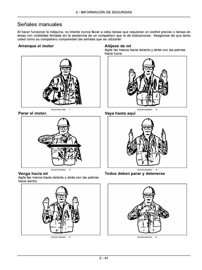 Señales Manuales para Maquinaria Pesada | PDF