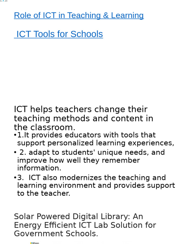 Enhancing Education with ICT Tools | PDF
