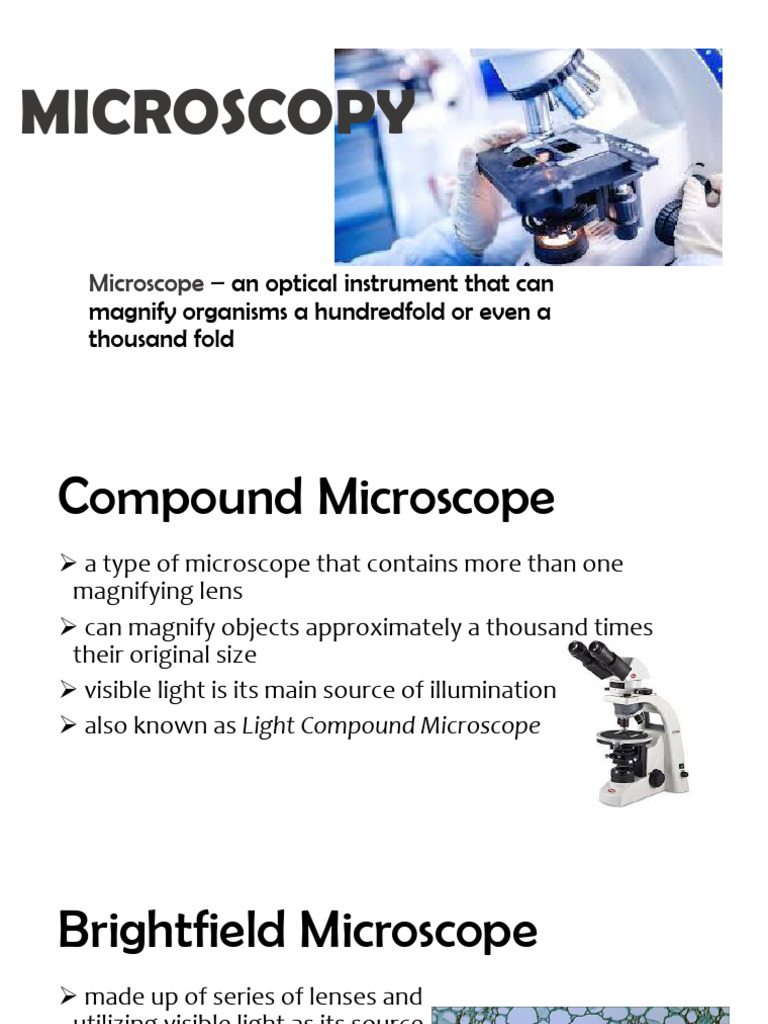 Types of Microscopes Explained | PDF | Microscope | Electron Microscope