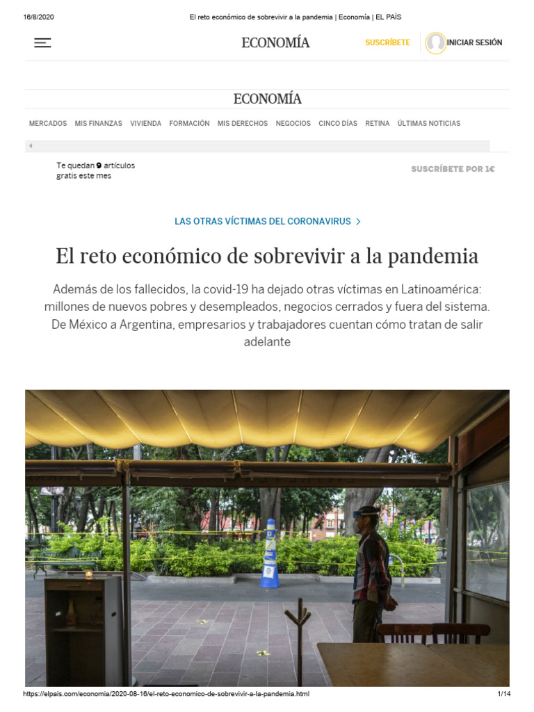 Impacto económico de la pandemia en LATAM | PDF | America latina ...