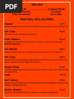 Bill's All Day Menu with Prices | PDF | Pancake | Sauce