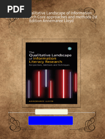 Download The The Qualitative Landscape of Information Literacy Research Core approaches and methods 1st Edition Annemaree Lloyd ebook All Chapters PDF