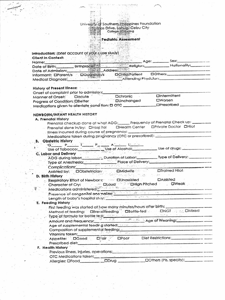 Pediatric Assessment | PDF