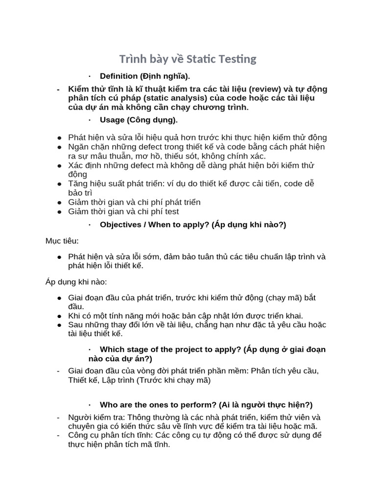 Nhom07 A04 StaticTesting | PDF