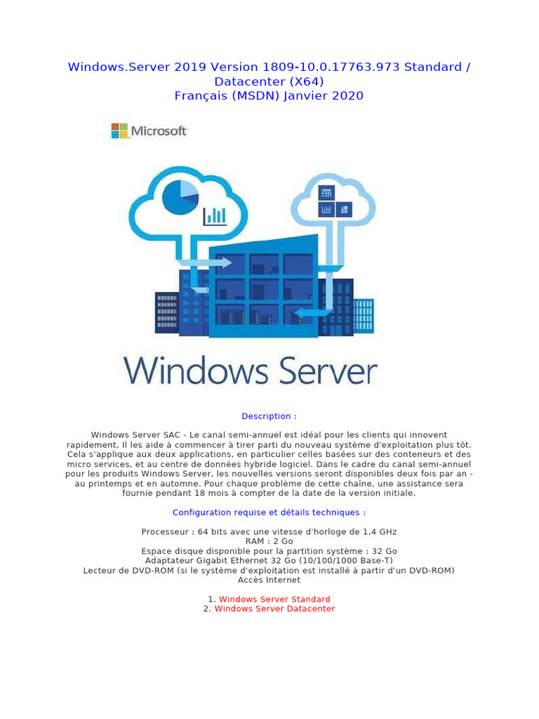 Windows Server 2019 Version 1809 ISO | PDF