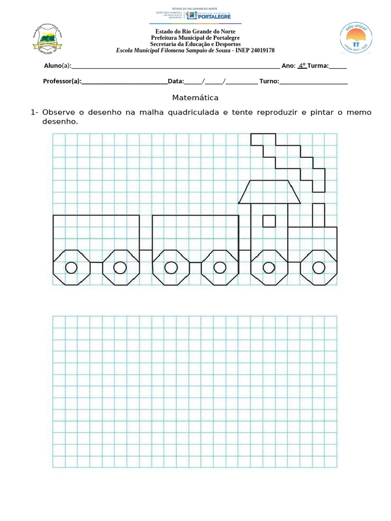 Atividade Malha Quadriculada | PDF