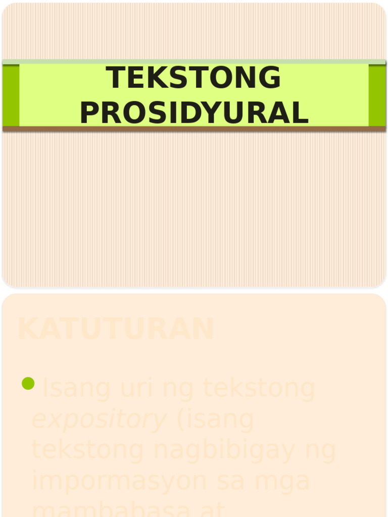 TEKSTONG PROSIDYURAL | PDF