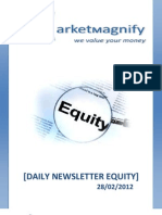 Daily Stock Report by Market Magnify 28-02-2012