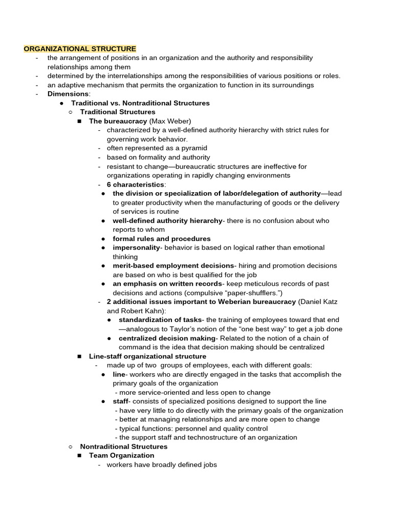 Understanding Organizational Structures | PDF | System | Organizational ...