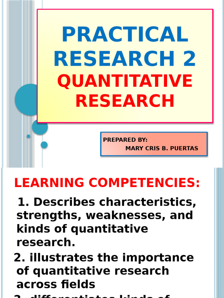 Understanding Quantitative Research | PDF | Quantitative Research ...