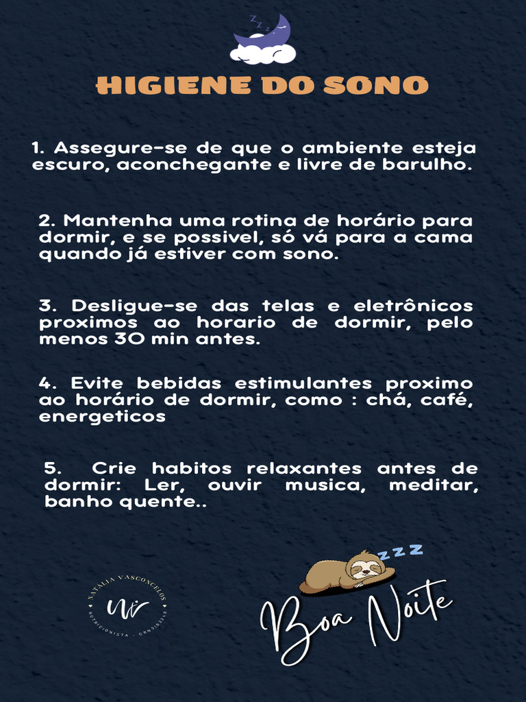 Higiene Do Sono Pdf