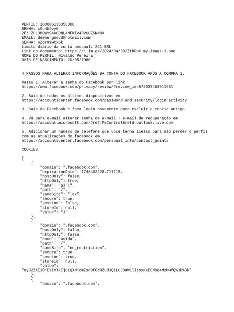 3. Revisão e Atualização das Informações de Perfil