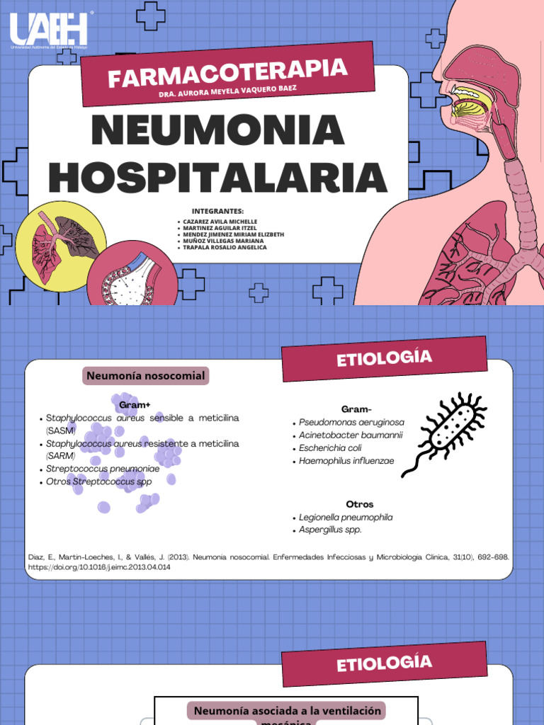Farmacoterapia de Neumonía Nosocomial | PDF | Neumonía | Enfermedades y ...