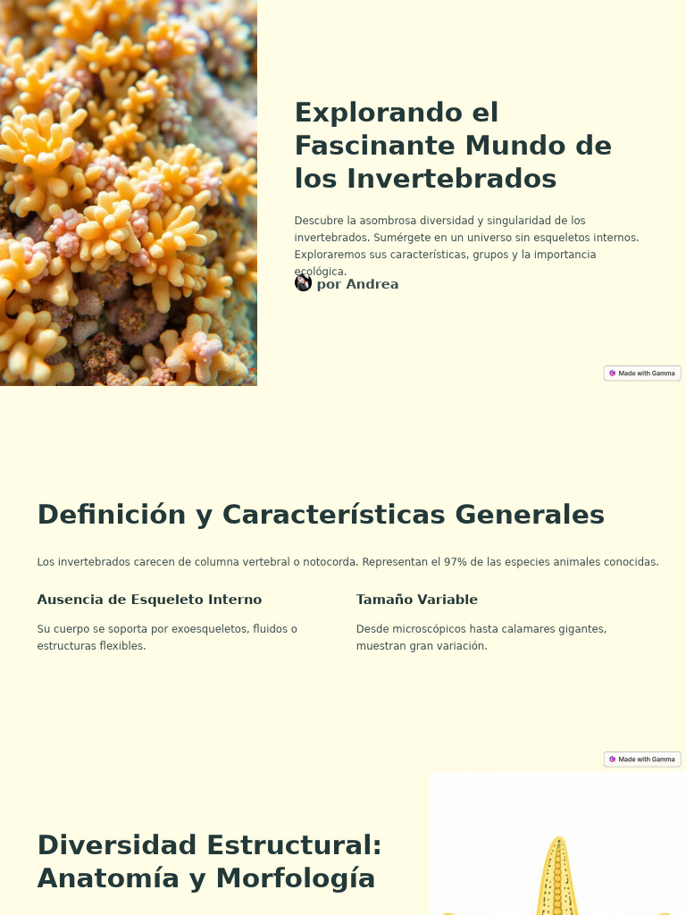Explorando El Fascinante Mundo de Los Invertebrados | PDF ...
