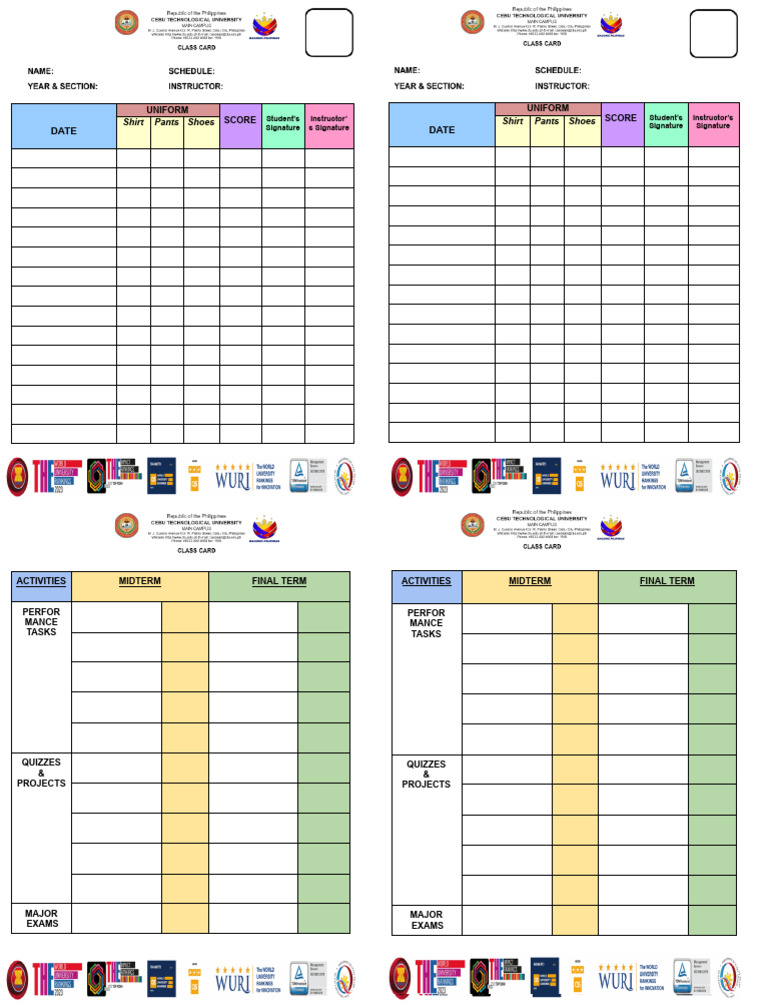 Student Uniform Evaluation Form | PDF