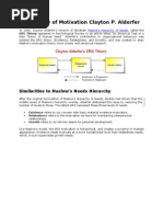 ERG Theory of Motivation Clayton P
