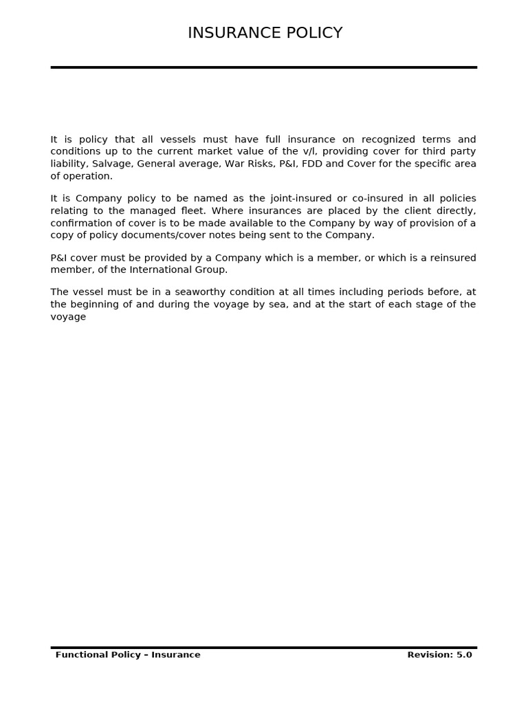 insurance policy jan 2013 | PDF