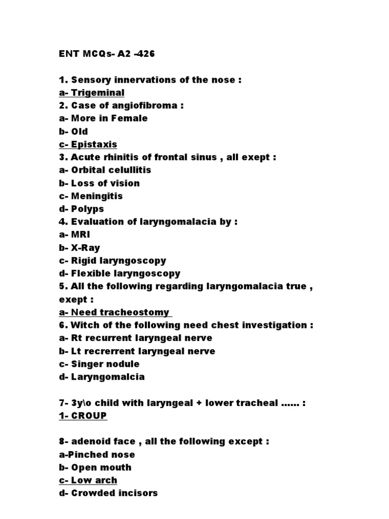 Ent mcqs pdf diseases and disorders human head and neck