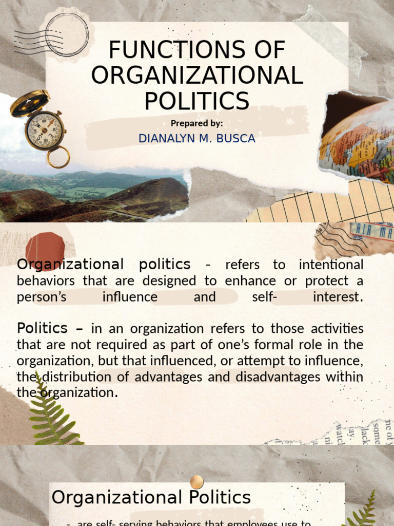 Understanding Organizational Politics | PDF | Behavioural Sciences ...
