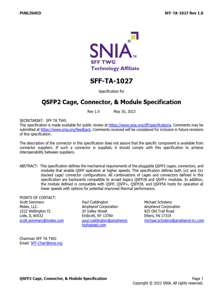 Published Sff-Ta-1027 - R1.0 | PDF | Electrical Connector