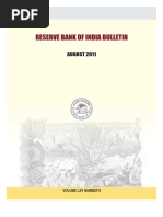 Reserve Bank of India Bulletin August 2011 Volume LXV Number 8