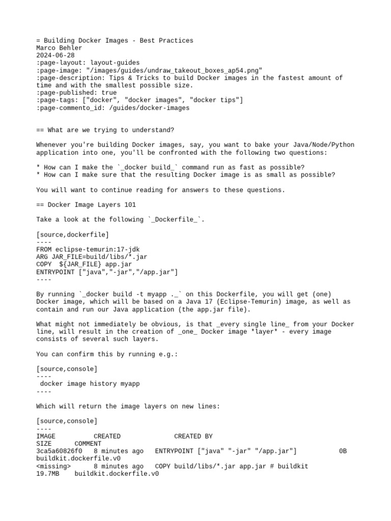Best Practices for Docker Images | PDF | Directory (Computing ...