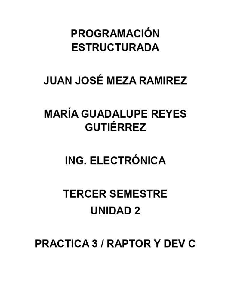 PROGRAMACIÓN ESTRUCTURADA_2_PRÁCTICA 3 | PDF