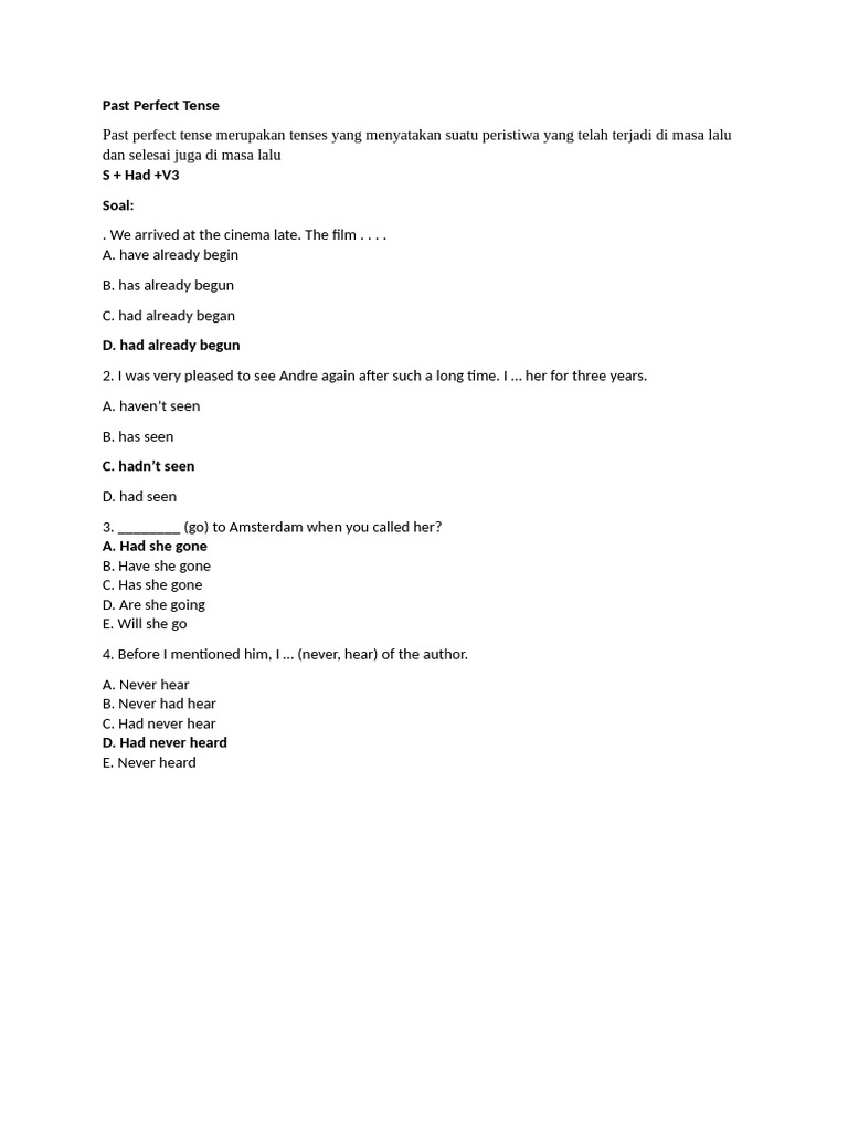 Understanding Past and Present Tenses | PDF