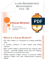 Lecture 10&11 SDM Unit III (Sales Budget) ER AM