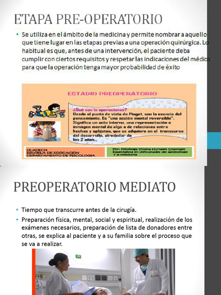 Preparación Preoperatoria Integral | PDF | Cirugía | Especialidades Medicas