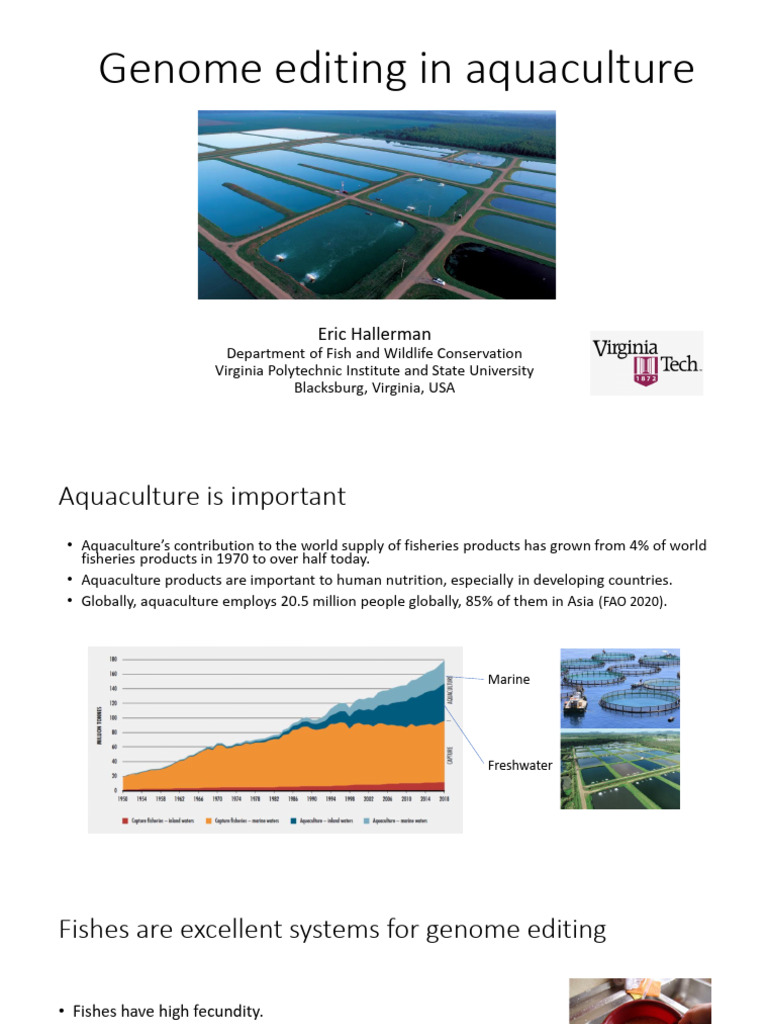 Genome Editing Advances in Aquaculture | PDF | Aquaculture | Biology