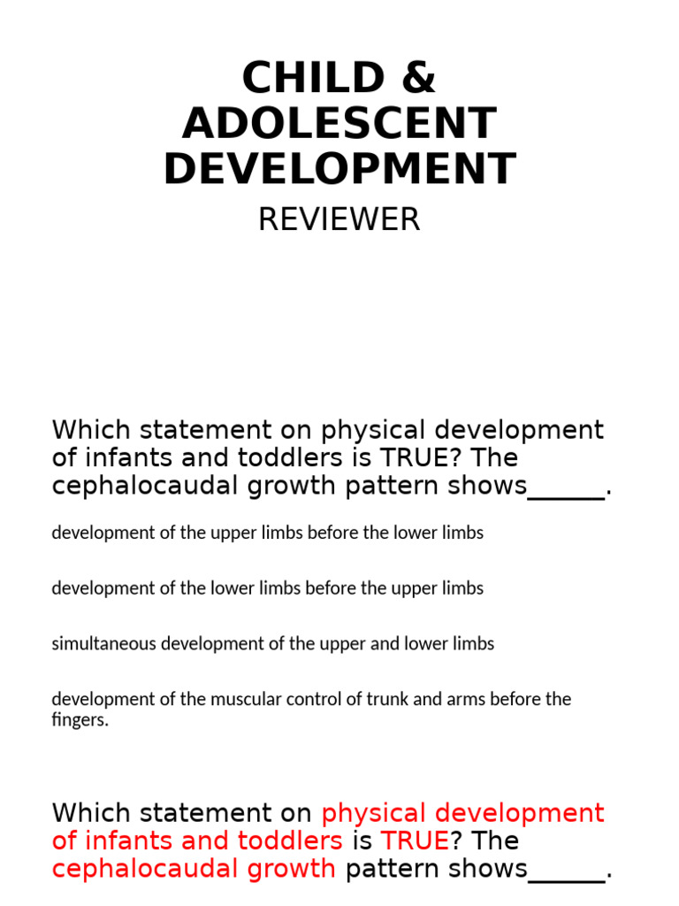 Child and Adolescent Development Insights | PDF | Classical ...