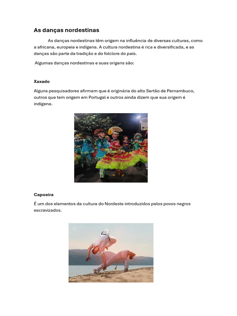 Danças Nordestinas: Cultura e Origem | PDF
