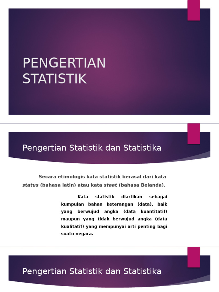 Materi Statistika PPT Power Point | PDF