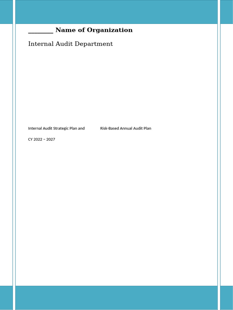 A - IA Strategic Plan - Sample Template - General | PDF | Internal ...