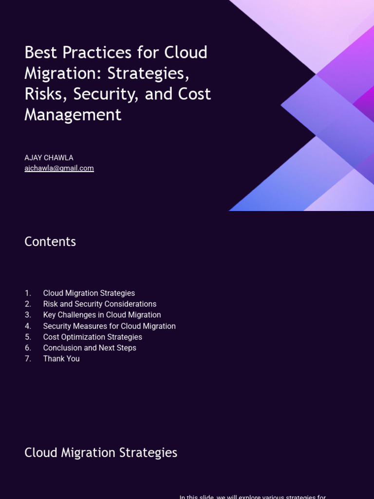 Best Practices For Cloud Migration - Strategies, Risks, Security, and ...