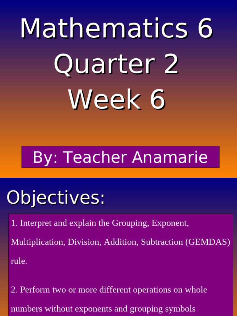 Order of Oparations | PDF | Elementary Mathematics | Notation