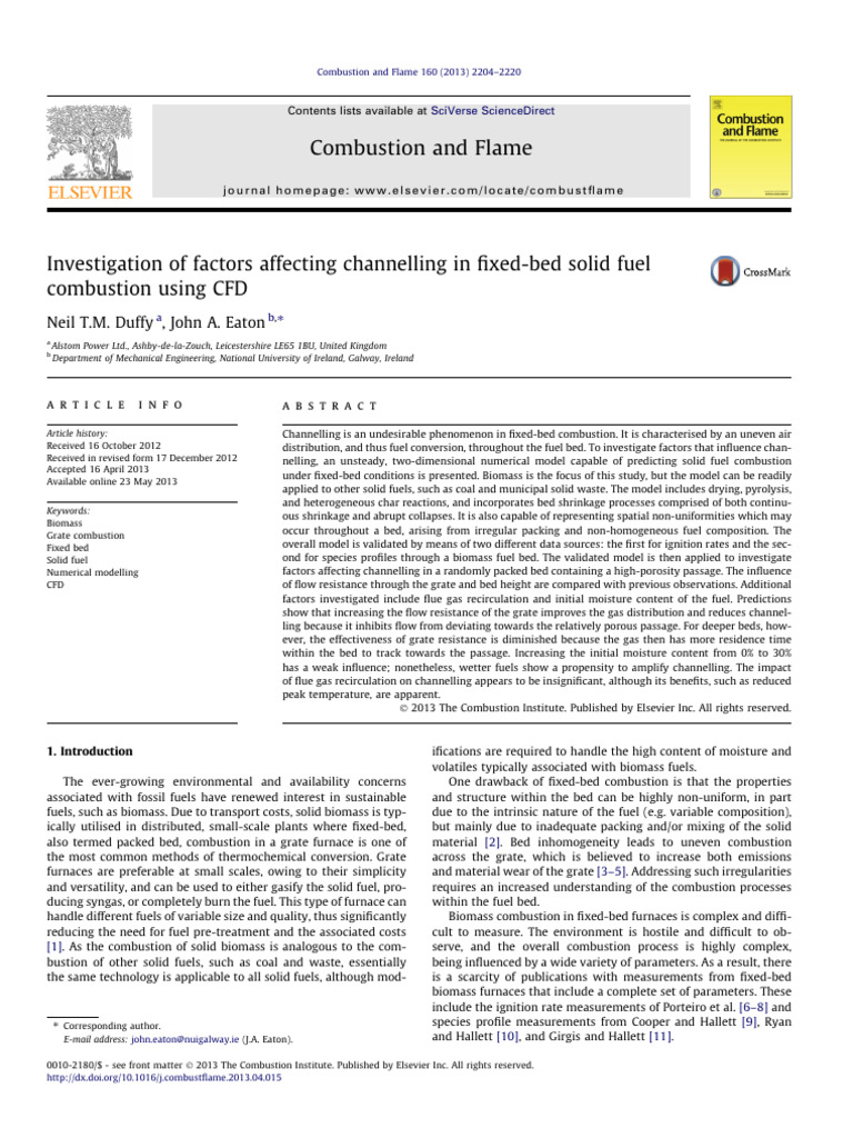 Factors Influencing Channelling in Biomass Combustion | PDF ...