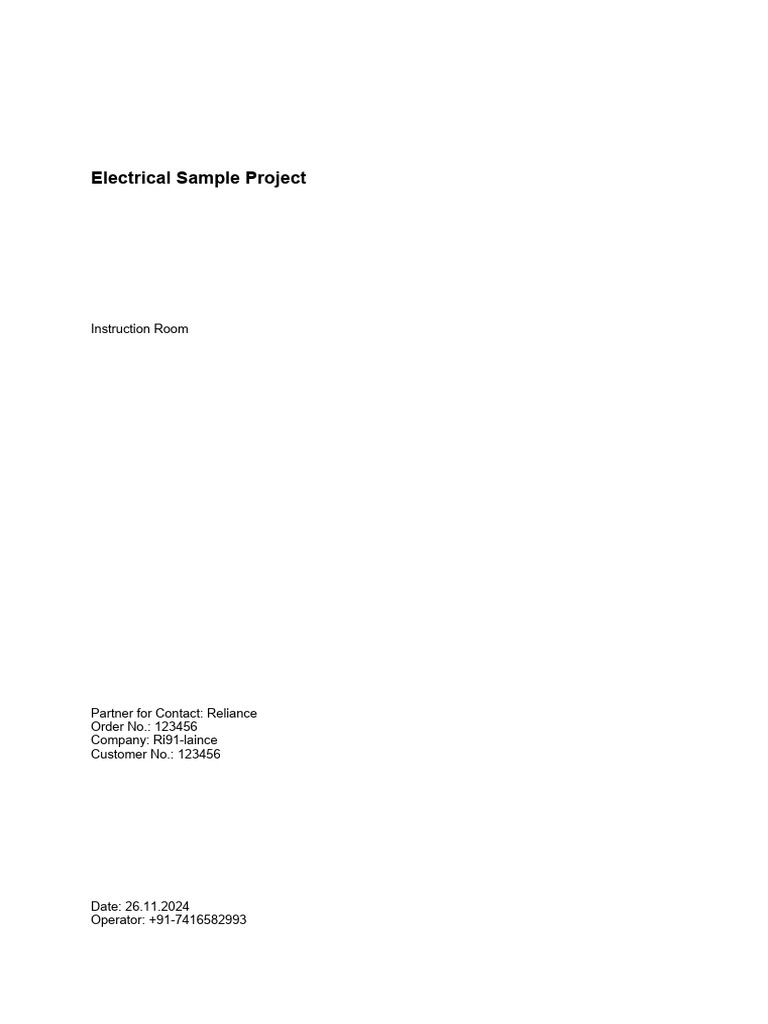 Electrical Project Overview and Data | PDF | Lighting | Light