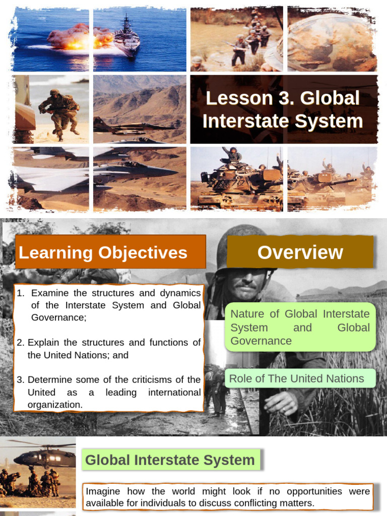 Week 4 - Global Interstate System & Global Governance | PDF ...