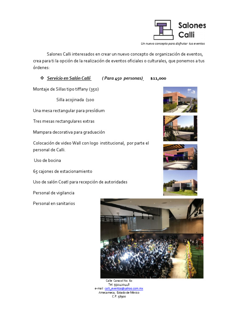 Nuevo Concepto para Eventos Corporativos | PDF